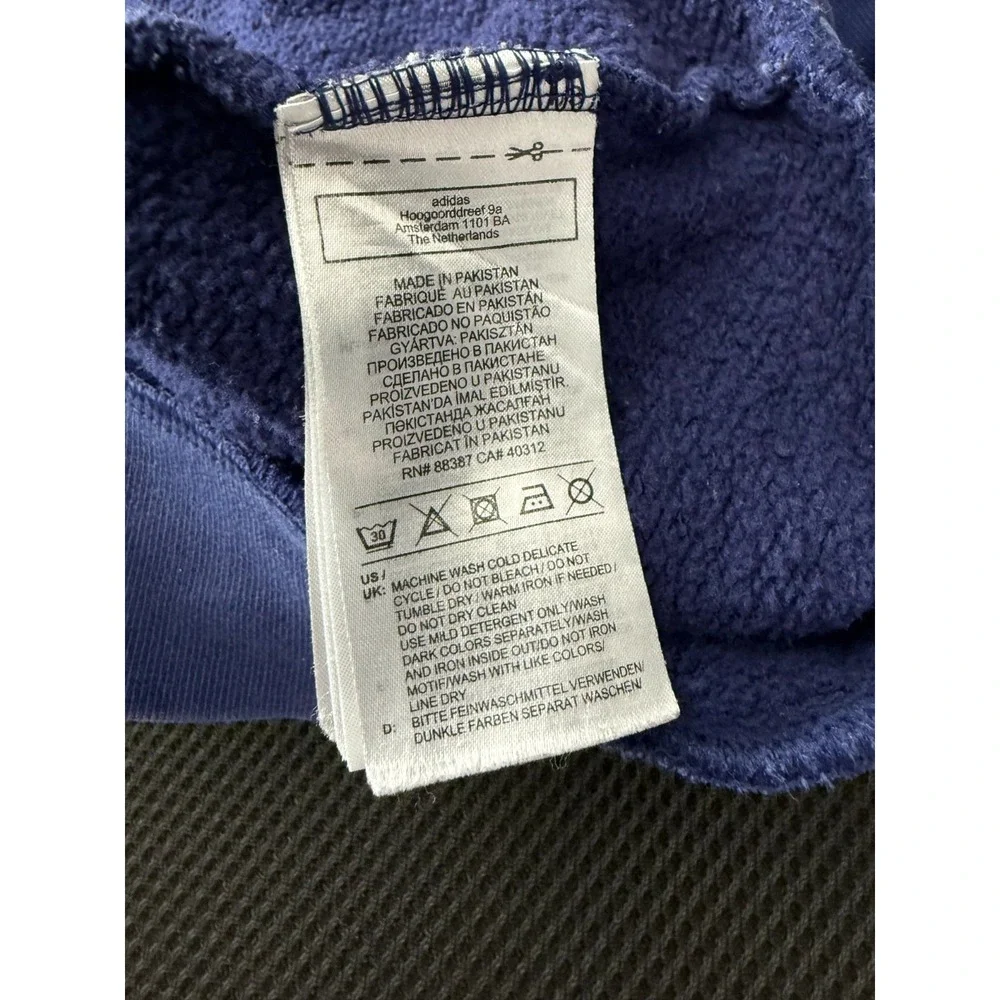 Adidas Long Sleeve Hoodie Men's M‎ Blue Embroidered Logo Casual